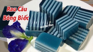 Thạch Rau Câu- Rau Câu hoa đậu biếc, không bị tách lớp - Thơm ngon Đẹp mắt/ Pea flower jelly