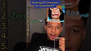 ONE PIECE 👒🍖 SCREENTIME 🎬🎞 RANKING … #zoro #anime #onepiece #sanji #shorts