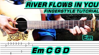 River flows in you - Yiruma (Guitar Fingerstyle) Tabs + Chords