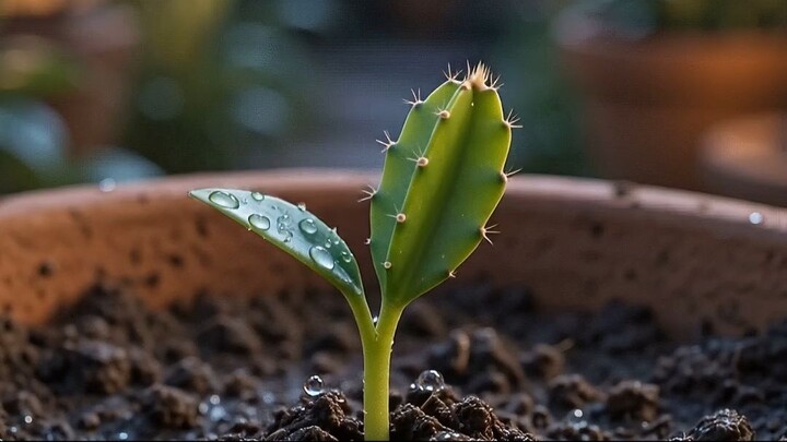 Dragon Fruit Growth Under Moonlight 🐉 | AI Macro Garden #shorts  #gardentransformation #aivideo
