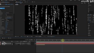 AE creates irregular letter flow science fiction background