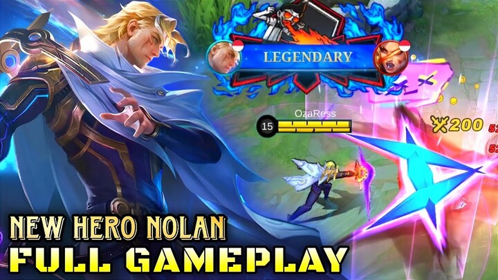 New Hero Nolan Full Gameplay No Cut No Edit - Mobile Legends Bang Bang