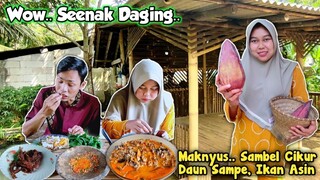 Gak Usah Beli Lauk Mahal, Jika Punya Ini Dirumah, Gulai Jantung, Sambel Cikur, Daun Sampe, Ikan Asin