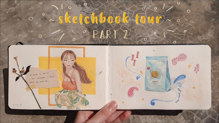 SKETCHBOOK TOUR #2 || review potentate watercolor handbook - Indonesia