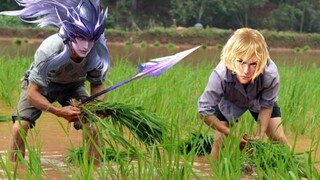【White Ma Chao】I have completely fallen in love with transplanting rice seedlings!!!