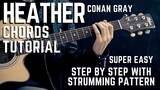 How to Play Heather - Conan Gray Complete Guitar Chords Tutorial + Lesson for Beginners