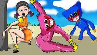 어몽어스 오징어 게임 Squid Game Vs POPPY PLAYTIME | Among US vs Huggy Wuggy | FRIDAY NIGHT FUNKIN ANIMATIONS