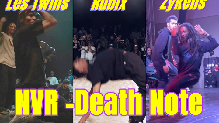 【สุดยอดนักเต้นกับเพลงเดียวกัน】Zyko, Dykens, Rubix, Les Twins Laurent【NVR - สมุดโน้ตมรณะ】