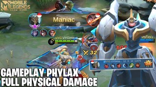 GAMEPLAY NEW HERO PHYLAX JADI HYPER - DAMAGE TANK MM INI JADI MAKIN NGERI COI! MOBILE LEGENDS