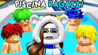 RAGAZZA PLUSHIE IN UNA PISCINA SOLO RAGAZZI PLUSHIE SU BROOKHAVEN ROBLOX!