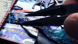 宝可梦卡雕制作三圣兽之一——水君    超凡切割艺术: 梦幻卡片变废为宝