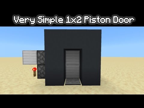 ✓How to Build a Simple 1x2 Piston Door in Minecraft | #Shorts