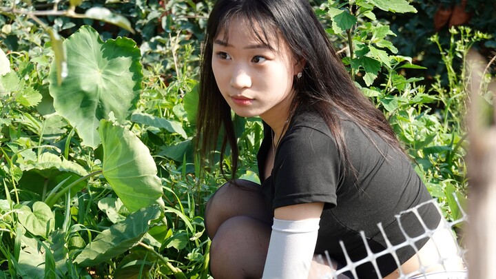 ฉันพบกับหญิงสาวคนหนึ่งที่ใส่เสื้อตัว S สีดำอยู่บนถนน! แพ็คกลับบ้านได้เลย!