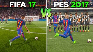 Tendangan Bebas | FIFA 17 vs PES 2017 • Coutinho, Bale, Rooney dll