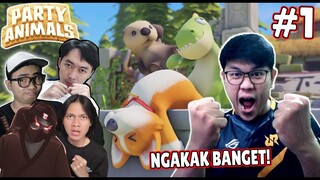 GAME BARU LUCU PERUSAK PERTEMANAN! NGAKAK BANGET!! Party Animals Indonesia #1