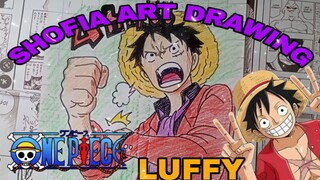 drawing luffy dari anime one piece