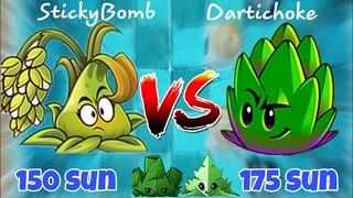 StickyBomb Rice vs Dartichoke: Bất phân thắng bại | Plants vs Zombies 2 - so sánh plants - MK Kids