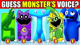 IMPOSSIBLE Guess the Monster's Voice Rainbow Friends Chapter 2 + The Smiling Critters | CYAN, CATNAP