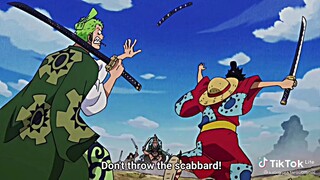 _luffy suddenly become swordsman😂😂_#luffy#Zoro