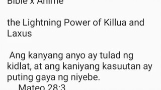 Bible x Anime | the lightning Power of Killua and Laxus | Ang kanyang Anyo ay tulad ng Kidlat 🌩️⚡