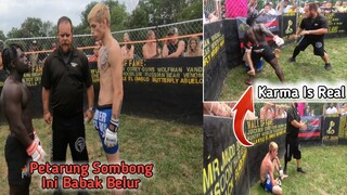 DIBIKIN KAPOK...! Petarung Jangkung Ini Akhirnya Babak Belur Karena Terlalu Sombong dan Arogan