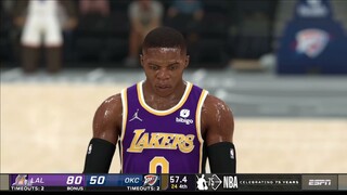 NBA2K22 FULL GAME HIGHLIGHTS LAKERS VS THUNDER I NBA Regular Season I I December 10, 2021