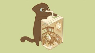 【The brain is a cat】Drinking liquid milk