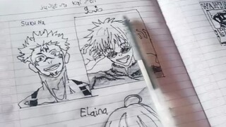 gambar anime gojo,sukuna,dan Elaina