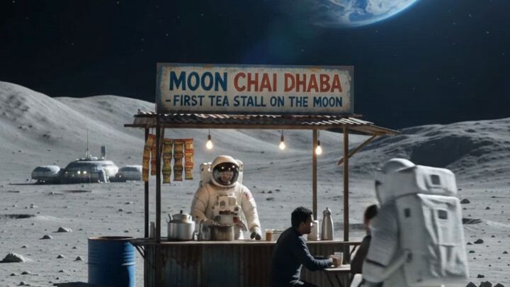 🚀🌙 चाँद पर खुल गया पहला Chai Dhaba! ☕😂धरती की चाय का असली मज़ा अब Moon पर! 🌕🫖Astronauts + Chai