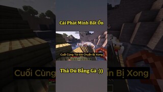 Anh Đen Xì Xì Nhảy Dù Bằng 100 Con Gà Trong Minecraft 🤣 #shorts