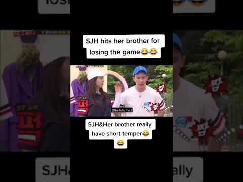 Angry Jihyo hit her brother for losing the game🤣 #jihyo #songjihyo #funny #shorts #Running Man Sbs