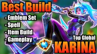 KARINA BEST BUILD 2021 | TOP 1 GLOBAL KARINA BUILD | KARINA - MOBILE LEGENDS | MLBB