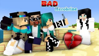 MONSTER SCHOOL : VERY BAD HEROBRINE - MINECRAFT ANIMATION