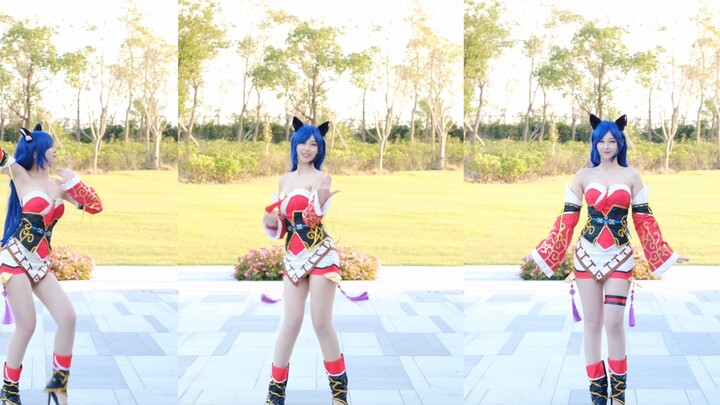 What?! Nine-tailed fox Ahri square dancing? EDG's championship promise is fulfilled! The vertical sc