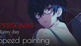สปีดเพ้นท์ วันที่ฝนตก - PERSONA5 fanart