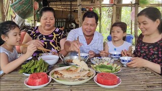 Làm Nồi Cơm Cháy Chấm Kho Quẹt Bữa Cơm Gia Đình Khi Trời Đang Mưa Bão| TKQ & Family T688