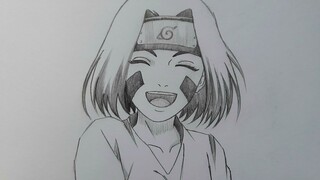 CARA MENGGAMBAR RIN NOHARA DARI ANIME NARUTO