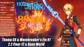 Thoma C6 & Wavebreaker's Fin R1 Damage Test - 2.2 Floor 12 & Open World Showcase