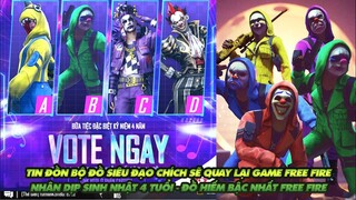 Free Fire| Tin đồn Đồ siêu đạo chích sẽ quay lại nhân dịp sinh nhật 4 tuổi của Free Fire