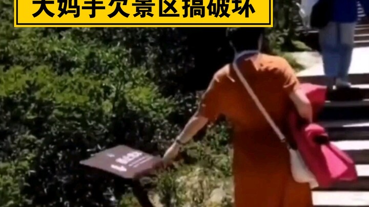 An elderly woman impulsively vandalized a scenic spot, thinking no one could stop her. But the endin