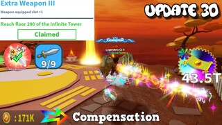 🔥Update 30🔥9th weapon slot unlocked⚔ In Weapon Fighting Simulator Roblox