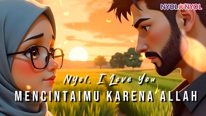 MENCINTAIMU KARENA ALLAH | Lagu Lirik Nasyid Motivasi Quote Romantis Cinta Islami Bahasa Indonesia