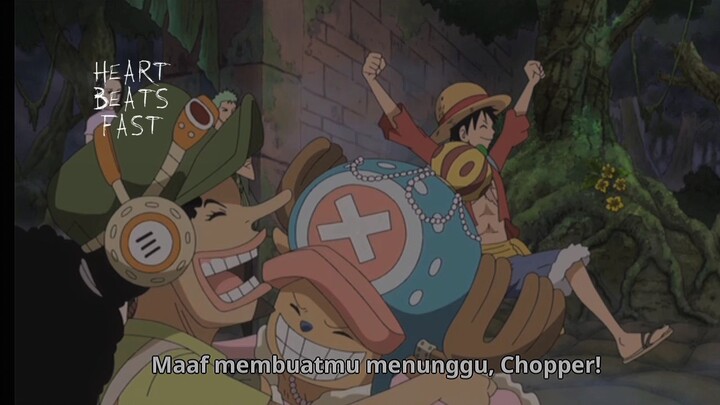 "Dont cry nami ,im here". luffi