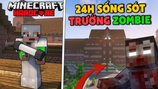 Minecraft: Sống sót trong trường học nhiễm đại dịch zombie suốt 24h siêu khó