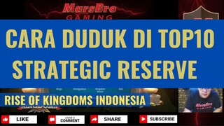 STRATEGIC RESERVE PRO TIPS [ RISE OF KINGDOMS INDONESIA ]