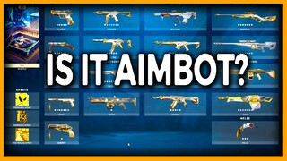 MY COLLECTION in VALORANT is WHITE & GOLD... (is it aimbot?)