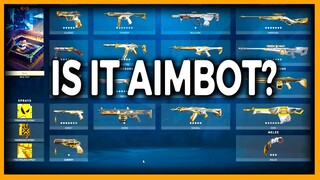 MY COLLECTION in VALORANT is WHITE & GOLD... (is it aimbot?)