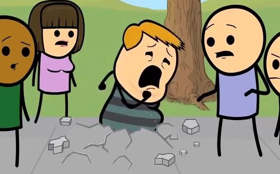 Cyanide Joy Show: Dahulu kala, ada seorang pria gemuk yang terjebak di dalam tanah. Ketika keluar, i