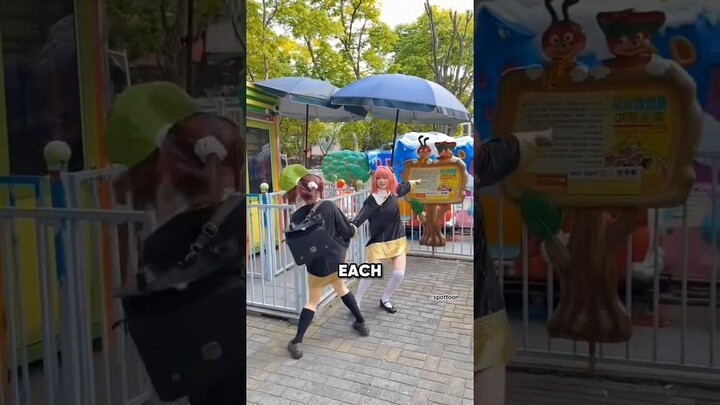Why are Anya and her friends pulling each other!