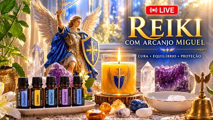 Sessão de Reiki: Música Relaxante com Chamas e Cristais para Limpeza Energética e Paz Profunda